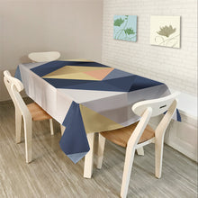 Load image into Gallery viewer, Modern Simple Rectangle Polyester Tablecloth Colorful Triangle Geometry