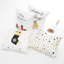 Load image into Gallery viewer, SOFO Frigg Gold Merry Christmas Cushion Cover Bronzing Home Decor Pillow Case Cotton Linen Sofa Bedroom Cushion Cover