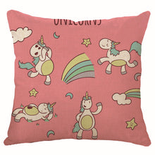 Load image into Gallery viewer, Honana 45x45cm Home Decoration Cartoon Unicorn Animal Square 12 Optional Patterns Cotton Linen Pillowcases Sofa Cushion Cover Chair Seat