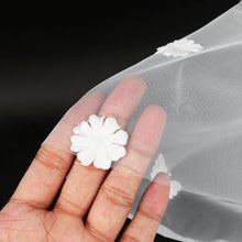 Load image into Gallery viewer, Elegant Ivory Cathedral Length Butterfly Petal Bride Wedding Bridal Veil White DIY Sewing Cloth