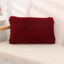 Load image into Gallery viewer, Folding Double Sided Inflatable Pillow Suede Fabric Cushion Camping Home Bedding Decor 