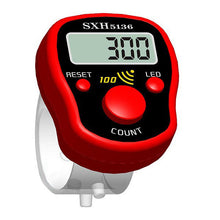 Load image into Gallery viewer, Loskii SXH-5136 Mini Stitch Marker Row Finger Counter LCD Electric Digital Display with LED Light For Sewing Knitting Weave Tool or Buddha Pray