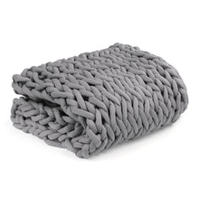 Load image into Gallery viewer, 100x120cm Handmade Knitted Blankets Soft Warm Thick Line Cotton Throw Blankets