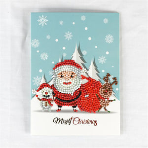 5D DIY Diamond Painting Christmas Greeting Card Cross Stitch Embroidery Mosaic Holiday Decor