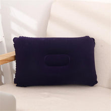 Load image into Gallery viewer, Folding Double Sided Inflatable Pillow Suede Fabric Cushion Camping Home Bedding Decor 