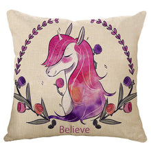 Load image into Gallery viewer, Honana 45x45cm Home Decoration Cartoon Unicorn Animal Square 12 Optional Patterns Cotton Linen Pillowcases Sofa Cushion Cover Chair Seat