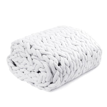 Load image into Gallery viewer, 100x120cm Handmade Knitted Blankets Soft Warm Thick Line Cotton Throw Blankets