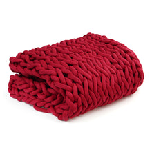 Load image into Gallery viewer, 100x120cm Handmade Knitted Blankets Soft Warm Thick Line Cotton Throw Blankets