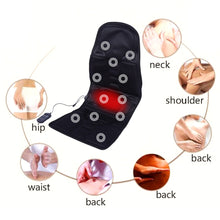 Load image into Gallery viewer, Electric Back Neck Massage Chair Seat Auto Car Home Office Full-Body Lumbar Massage Chair Relaxation Anti Stress Pad Seat Heat