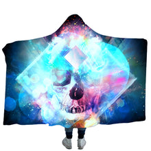 Load image into Gallery viewer, Hooded Blankets Flannel 3D Printed Galaxy Microfiber Wearable Thickened Blankets for Adults Kids