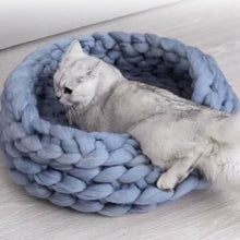 Load image into Gallery viewer, Knitted Pet Bed Dog Cat Bed Puppy Pillow House Soft Warm Dog House Mat