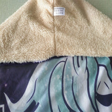 Load image into Gallery viewer, Thick Luxury Family Wolf Lion Hooded Hoodie Blanket Winter Warm Coral Fleece Printed Portable Anti-Pilling Soft Fluffy Blankets