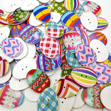 Load image into Gallery viewer, Wooden Buttons Easter Eggs Mixed 2 Holes Buttons for Sewing Scrapbooking Crafts DIY