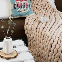 Load image into Gallery viewer, 80x100CM Handmade Knit Knitted Blankets Soft Thick Cotton Throw Sofa Bed Decor