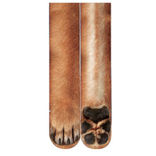 Load image into Gallery viewer,  Creative 3D Print Adult Animal Paw Socks Unisex Crew Cat Long Tube Stocks Elastic Breathable Sock Dog Tiger Zebra Pig Cat Paw