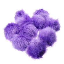 Load image into Gallery viewer, 10Pcs/Set 12CM/4.72 Inch Faux Fox Fur Fluff Balls for Knitted Hat Accessories Key Chain Scarf DIY Pendant Accessories