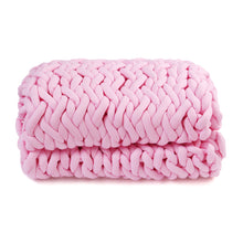 Load image into Gallery viewer, Warm Winter Luxury Handmade Crocheted Bed Knitted Sofa Cover Blanket 5 Colors Thick Thread Blanket Knitted Quilt Home Gift