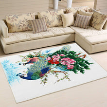 Load image into Gallery viewer, Peacock Flower Area Floor Rug Carpet For Bedroom Living Room Home Mat Decoration