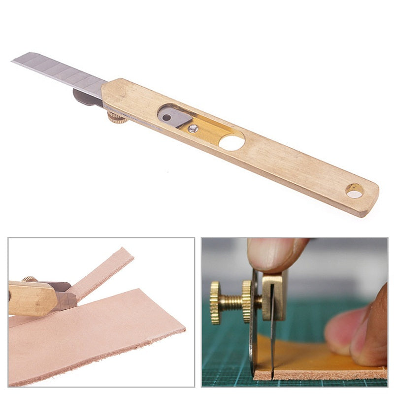  Copper Leather Craft Tool Positioning Line Strip Knife Trimming DIY Cutter Tools 