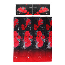 Load image into Gallery viewer, 3D Printed Bedding Sets Bedclothes Red Rose Bed Sheet Cover With 2 Pillowcases