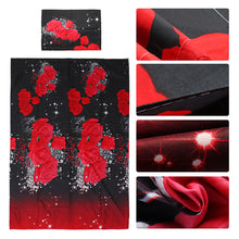 Load image into Gallery viewer, Cotton 3D Rose Bedding Sets Soft Duvet Cover Bedsheet Pillowcase Reactive Printed Bedclothes Queen Bed Linen