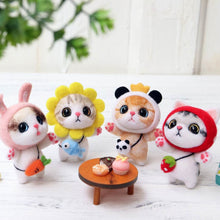 Load image into Gallery viewer, DIY Cat Doll Wool Felt Craft Non Finished Poked Set Handcraft Kit Material Bag