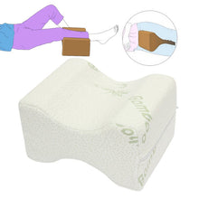 Load image into Gallery viewer, Soft Memory Foam Leg Knee Pillow White Bamboo Fiber Cover Back Aches Night Bed Pillow