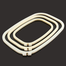 Load image into Gallery viewer, Plastic Embroidery Frame Two Layer Cross Stitch Hoop Ring Sewing Tool Rectangle 