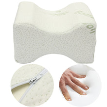 Load image into Gallery viewer, Soft Memory Foam Leg Knee Pillow White Bamboo Fiber Cover Back Aches Night Bed Pillow