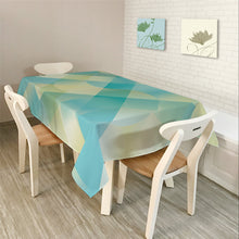 Load image into Gallery viewer, Modern Simple Rectangle Polyester Tablecloth Colorful Triangle Geometry