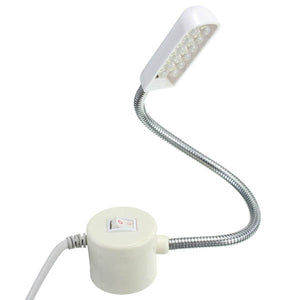 1W 220V Sewing Machine 12 LED Gooseneck Light Magnetic Base With US Plug
