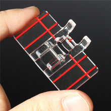 Load image into Gallery viewer, Sewing Machine Parallel Stitch Sewing Tool Simple Mini Clear Plastic Parallel Stitch Foot Presser for Multifunction Domestic