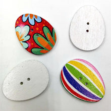 Load image into Gallery viewer, Wooden Buttons Easter Eggs Mixed 2 Holes Buttons for Sewing Scrapbooking Crafts DIY