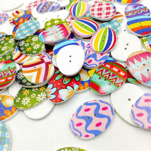 Load image into Gallery viewer, Wooden Buttons Easter Eggs Mixed 2 Holes Buttons for Sewing Scrapbooking Crafts DIY