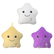 Load image into Gallery viewer, LED Light Star Stuffed Plush Cushion Sofa Pillow Glow Kid Toy Gift Home Decor UK