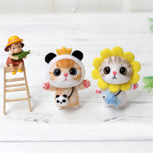 Load image into Gallery viewer, DIY Cat Doll Wool Felt Craft Non Finished Poked Set Handcraft Kit Material Bag