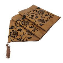 Load image into Gallery viewer, Flocking Damask Table Runner Cloth Wedding Decoration