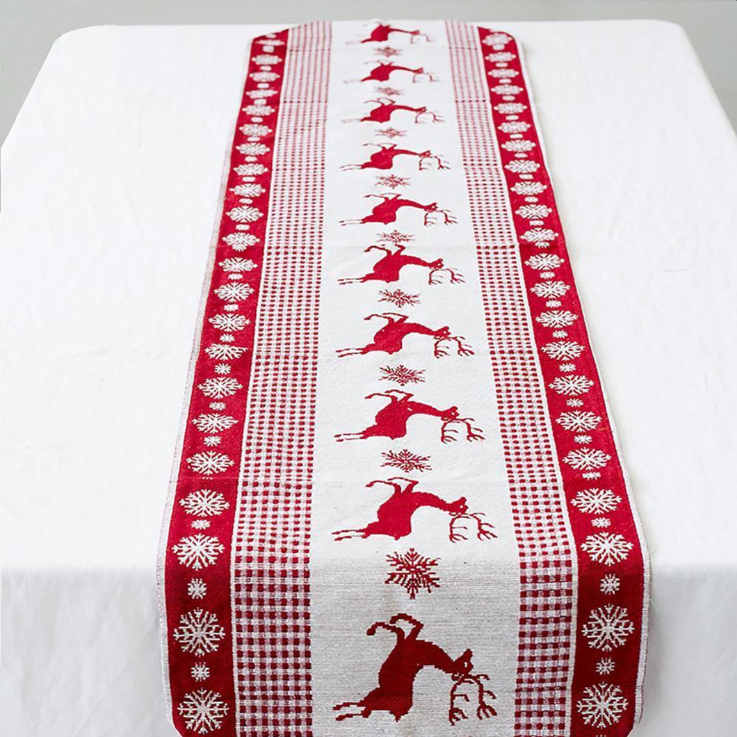 Christmas Cotton Linen Tablecloth Dining Room Table Runners Wedding Party Decor