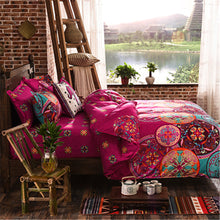 Load image into Gallery viewer, 4Pcs Oriental Mandala Polyester Single Double Queen Size Bedding Pillowcases Quilt Duvet Cover Set