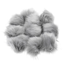 Load image into Gallery viewer, 10Pcs 12cm DIY Ball Faux Fox Fur Fluff Balls Cool Colors DIY Knitted Hat Accessories