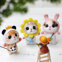Load image into Gallery viewer, DIY Cat Doll Wool Felt Craft Non Finished Poked Set Handcraft Kit Material Bag
