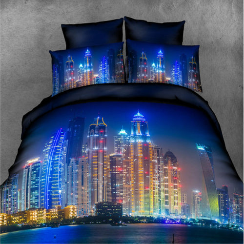 4PCS Bedclothes 3D Elegant Print Bedding Sets Quilt Duvet Covers Pillowcases Decor