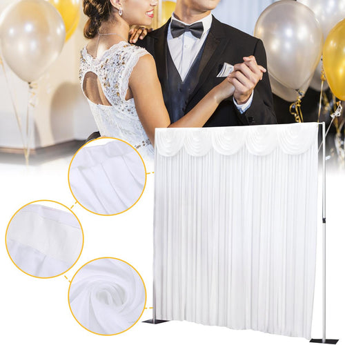 3x3M White Stage Wedding Party Backdrop Photography Background Drape Curtains