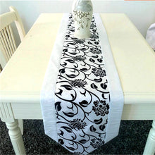 Load image into Gallery viewer, Flocking Damask Table Runner Cloth Wedding Decoration