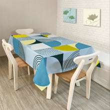 Load image into Gallery viewer, Modern Simple Rectangle Polyester Tablecloth Colorful Triangle Geometry