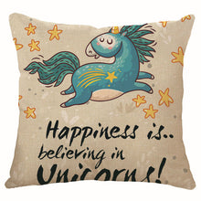 Load image into Gallery viewer, Honana 45x45cm Home Decoration Cartoon Unicorn Animal Square 12 Optional Patterns Cotton Linen Pillowcases Sofa Cushion Cover Chair Seat
