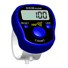 Load image into Gallery viewer, Loskii SXH-5136 Mini Stitch Marker Row Finger Counter LCD Electric Digital Display with LED Light For Sewing Knitting Weave Tool or Buddha Pray