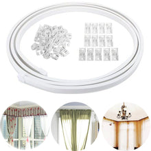 Load image into Gallery viewer, 4.5 Meter Cuttable Bendable Curtains Track Rail for Straight Bay Windows Caravan 