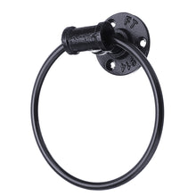Load image into Gallery viewer, Wrought Iron Bathroom Hand Towel Hoder Ring Wall Mount Hanging Holder 15/27cm 