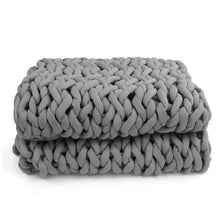 Load image into Gallery viewer, Warm Winter Luxury Handmade Crocheted Bed Knitted Sofa Cover Blanket 5 Colors Thick Thread Blanket Knitted Quilt Home Gift